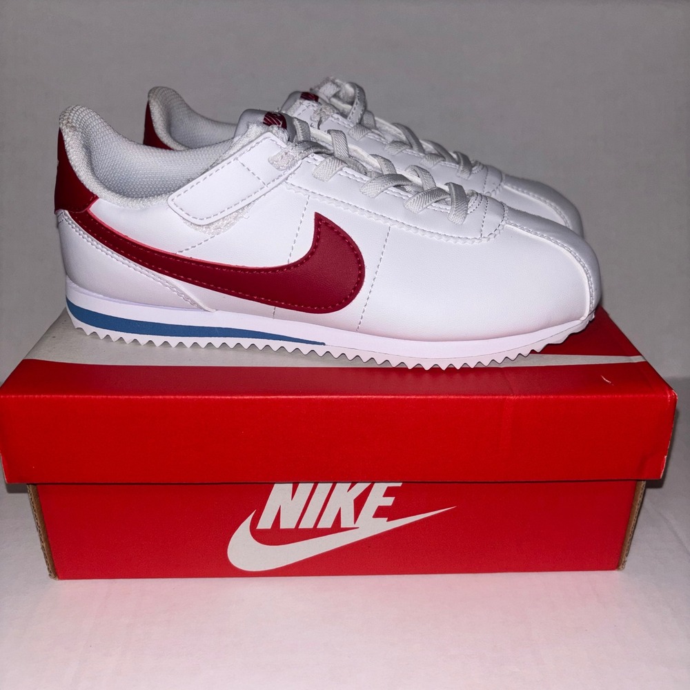 Nike Kids Cortez EasyOn PSV White Gym Red Sneakers DM0951-115 Size 13.5C